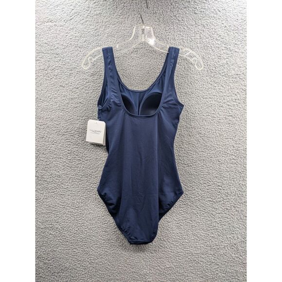 NWT Dolfin Aquashape Women's Moderate Scoop Back Navy One Piece Swimsuit sz 6 - Picture 4 of 9